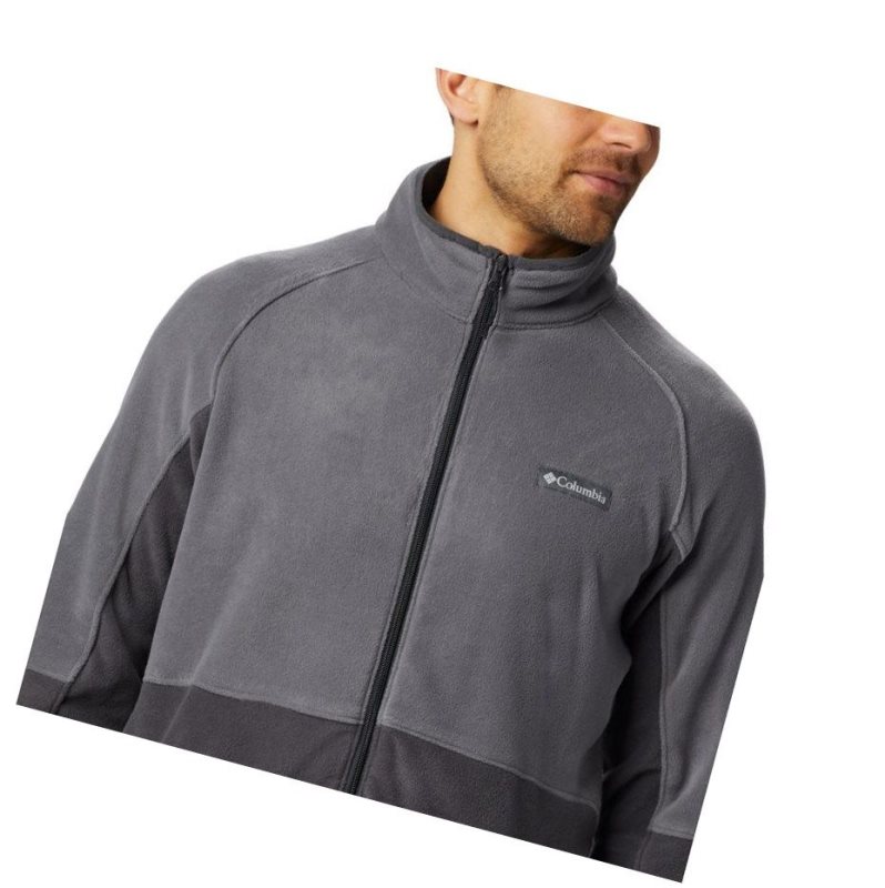 Columbia Basin Trail Full Zip Fleece Tall Mont Erkek Koyu Gri | 38215-SLHK