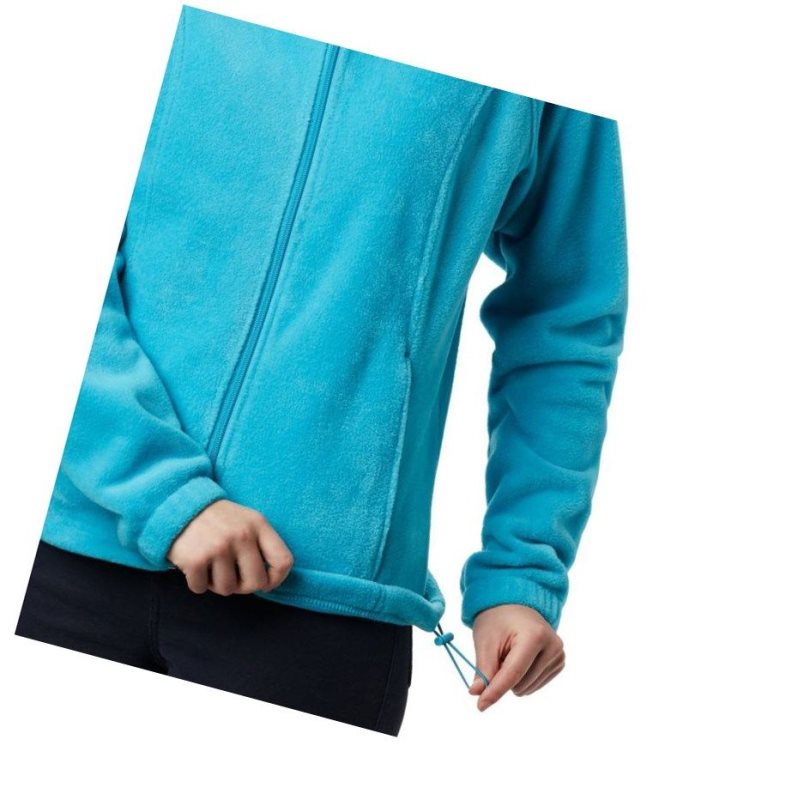 Columbia Benton Springs Full Zip Fleece Mont Kadın Mavi | 81593-NWRS