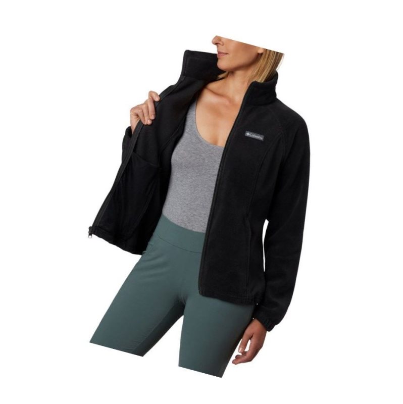 Columbia Benton Springs Full Zip Fleece Petite Mont Kadın Siyah | 97201-SCNL