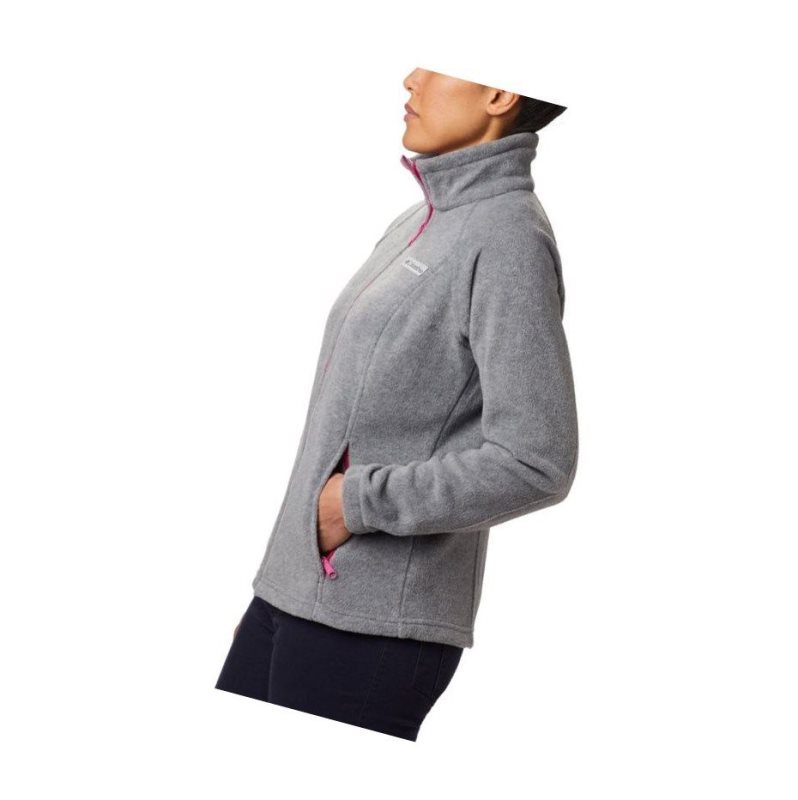 Columbia Benton Springs Full Zip Fleece Mont Kadın Açık Gri Küpe Çiçeği | 78214-NTUP