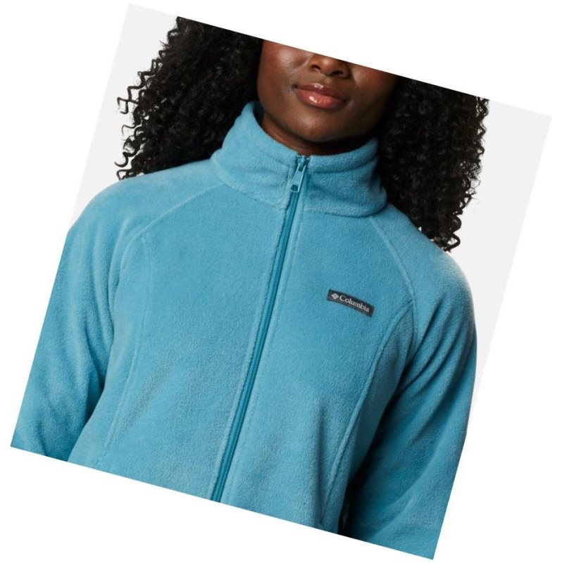 Columbia Benton Springs Full Zip Fleece Mont Kadın Mavi | 70358-DGMJ