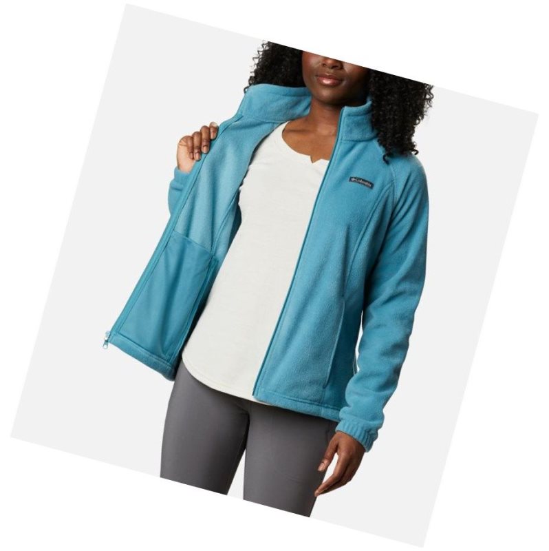 Columbia Benton Springs Full Zip Fleece Mont Kadın Mavi | 70358-DGMJ