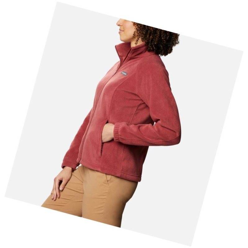 Columbia Benton Springs Full Zip Fleece Mont Kadın Kırmızı | 54073-MNKP