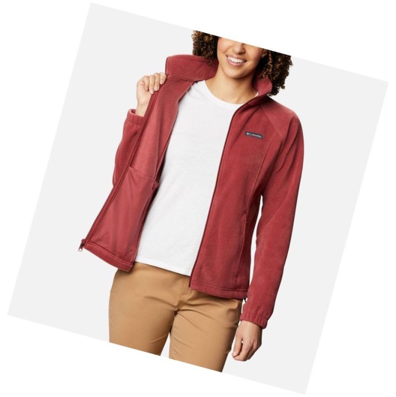 Columbia Benton Springs Full Zip Fleece Mont Kadın Kırmızı | 54073-MNKP