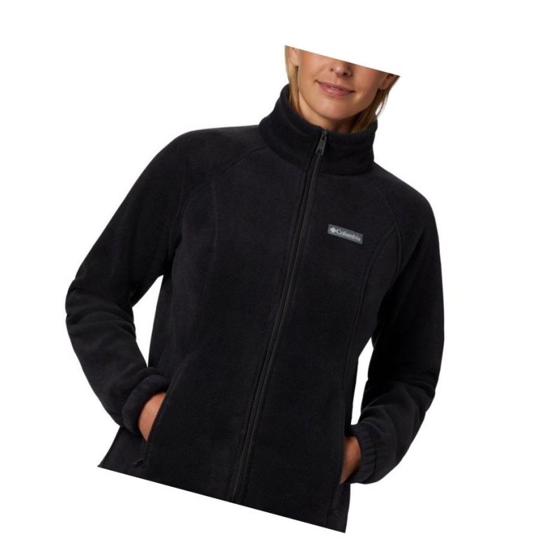 Columbia Benton Springs Full Zip Fleece Mont Kadın Siyah | 52718-EDGK