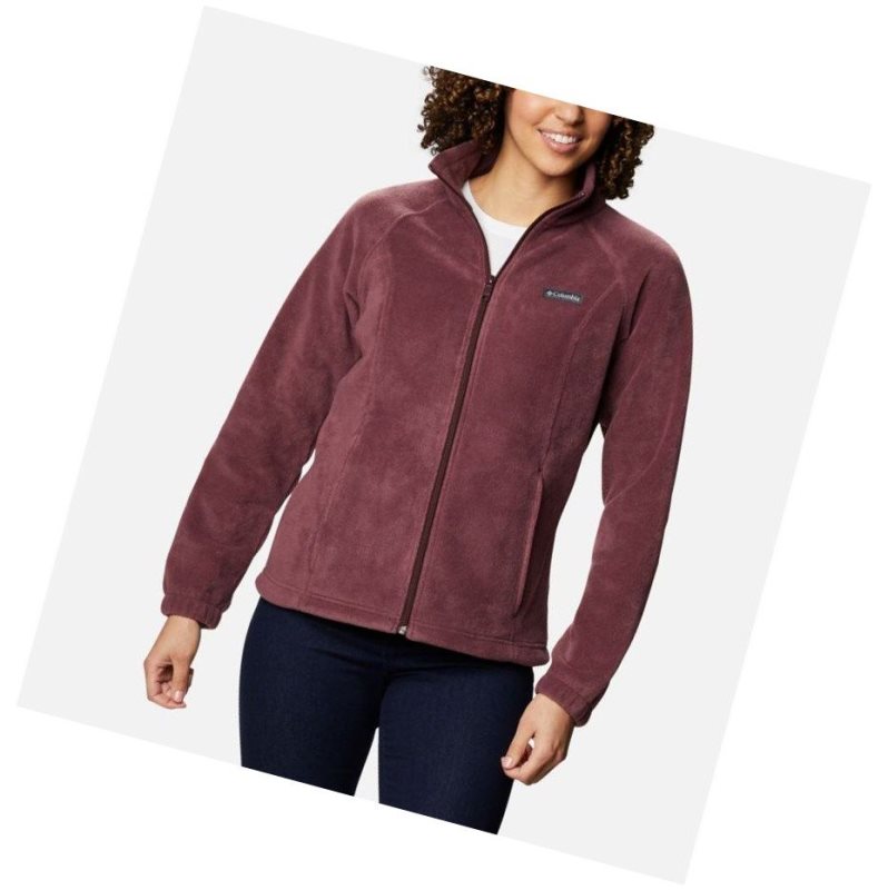 Columbia Benton Springs Full Zip Fleece Mont Kadın Bordo | 42873-HSRD
