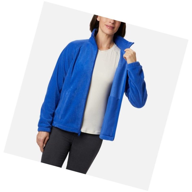 Columbia Benton Springs Full Zip Fleece Mont Kadın Mavi | 12057-BXER