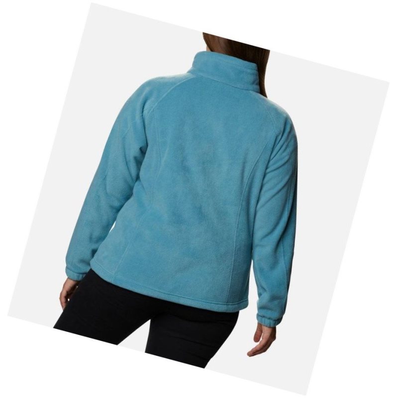 Columbia Benton Springs Full Zip Plus Size Mont Kadın Mavi | 53940-HFVS