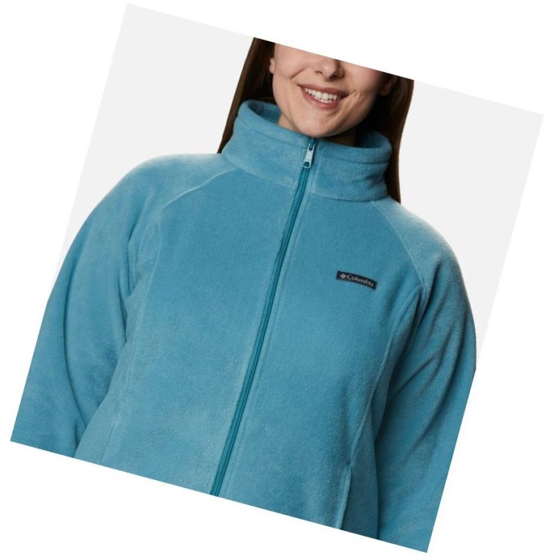 Columbia Benton Springs Full Zip Plus Size Mont Kadın Mavi | 53940-HFVS
