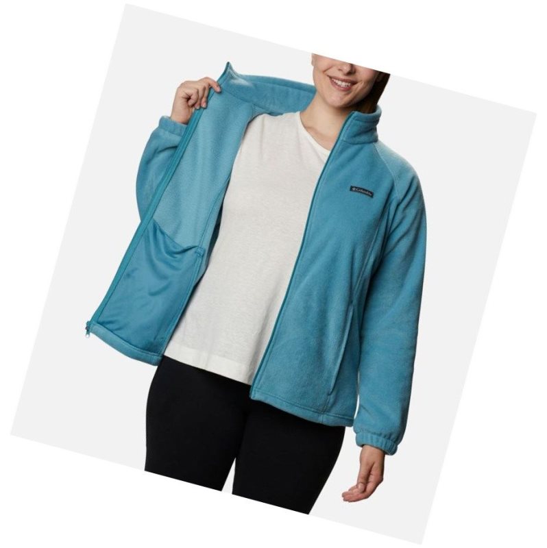 Columbia Benton Springs Full Zip Plus Size Mont Kadın Mavi | 53940-HFVS