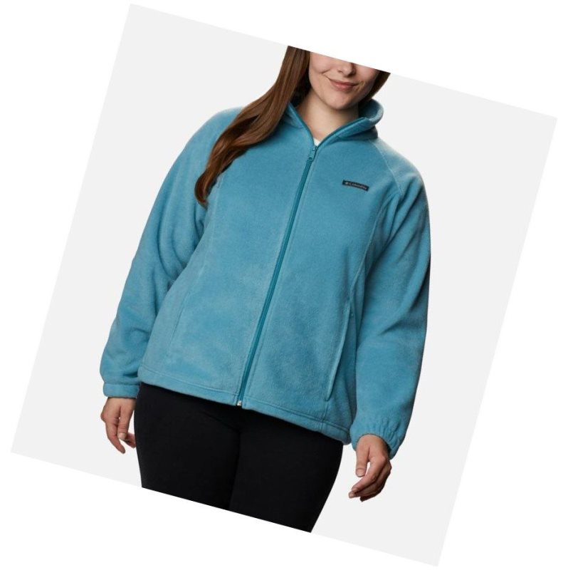 Columbia Benton Springs Full Zip Plus Size Mont Kadın Mavi | 53940-HFVS