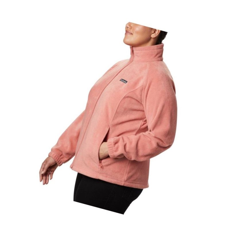 Columbia Benton Springs Full Zip Plus Size Mont Kadın Koyu Mercan | 27836-IEXD