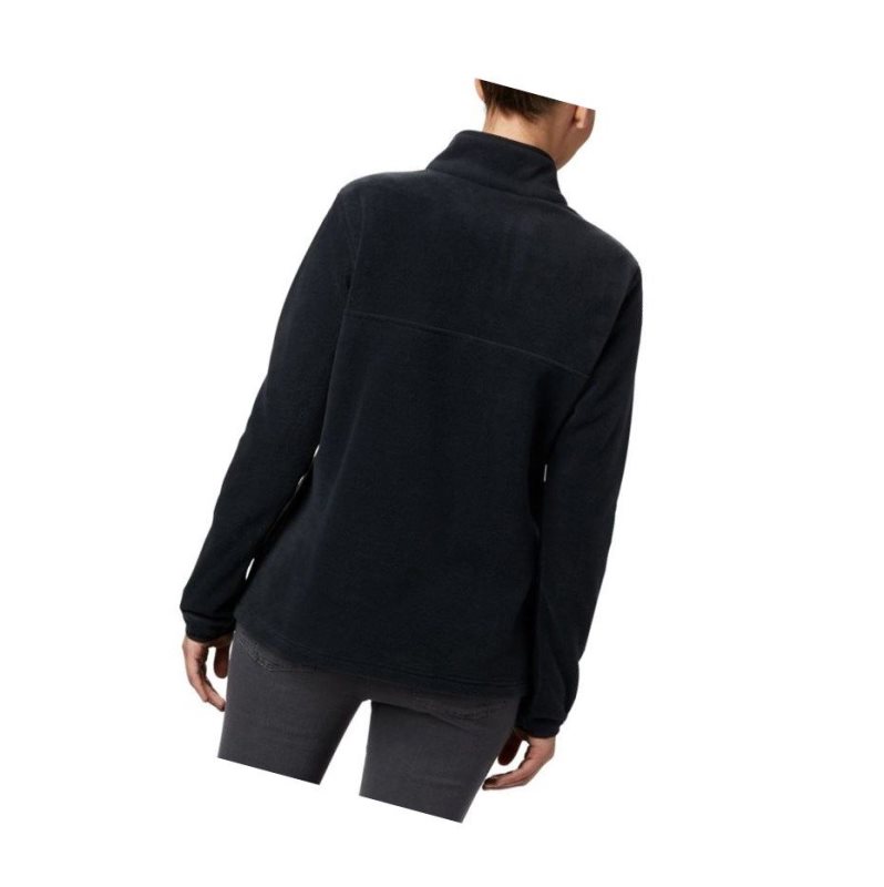 Columbia Benton Springs Half Snap Petite Sweatshirt Kadın Siyah | 63721-OYNV