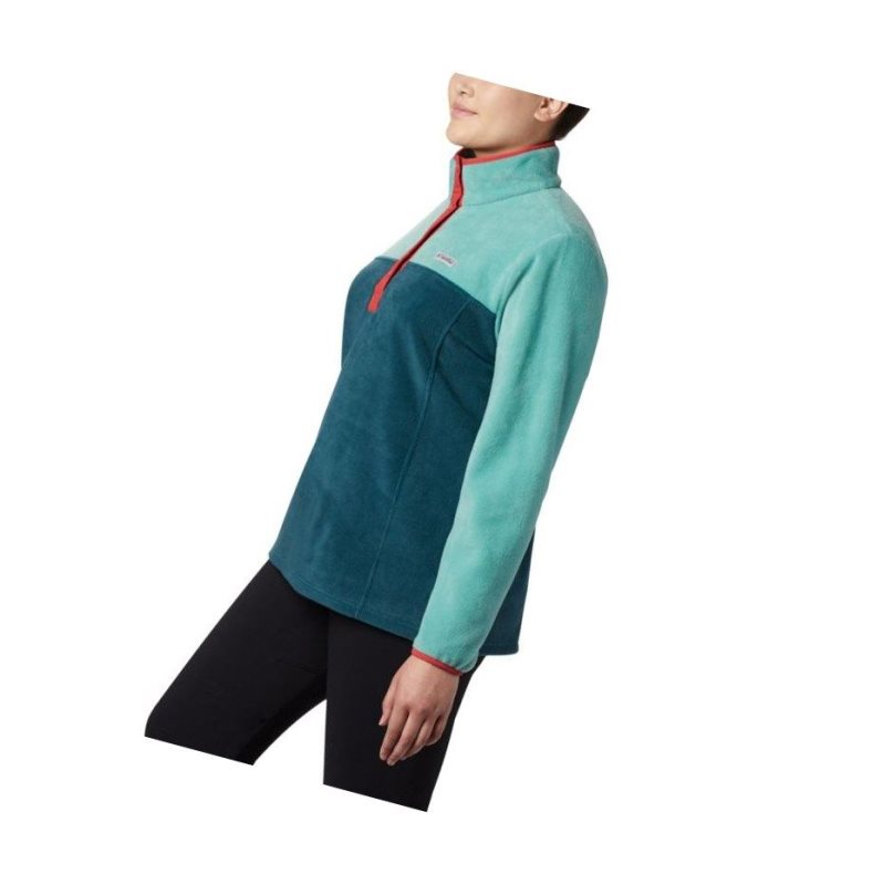 Columbia Benton Springs Half Snap Plus Size Sweatshirt Kadın Bakır | 60153-KRJU
