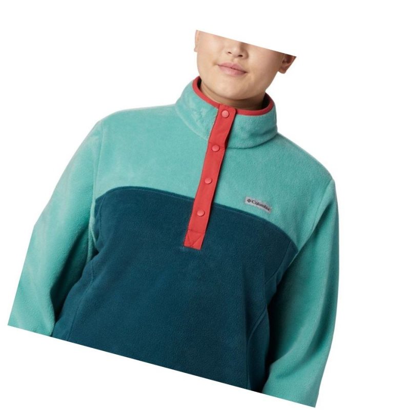 Columbia Benton Springs Half Snap Plus Size Sweatshirt Kadın Bakır | 60153-KRJU