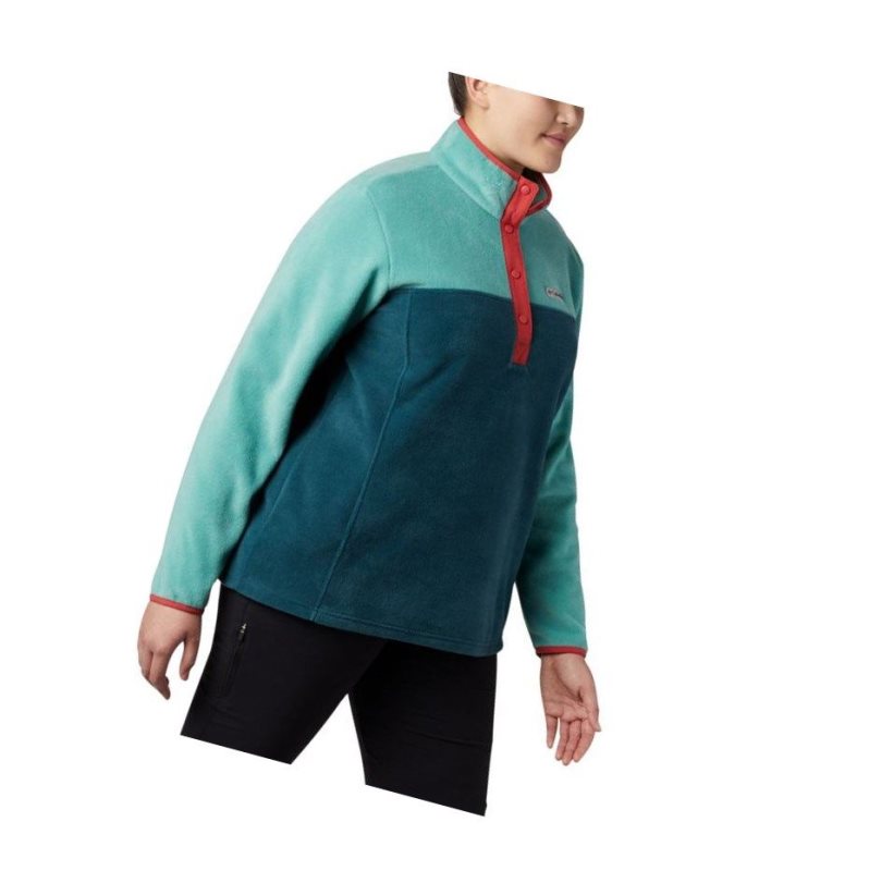 Columbia Benton Springs Half Snap Plus Size Sweatshirt Kadın Bakır | 60153-KRJU