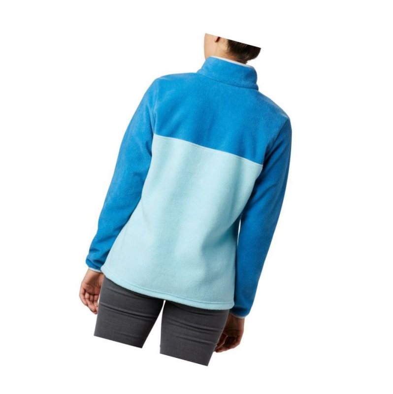 Columbia Benton Springs Half Snap Sweatshirt Kadın Açık Turkuaz | 58073-LNDK