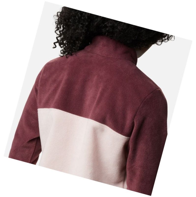 Columbia Benton Springs Half Snap Sweatshirt Kadın Pembe | 46289-LZOJ