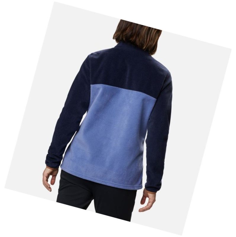 Columbia Benton Springs Half Snap Sweatshirt Kadın Lacivert | 34517-VDKP