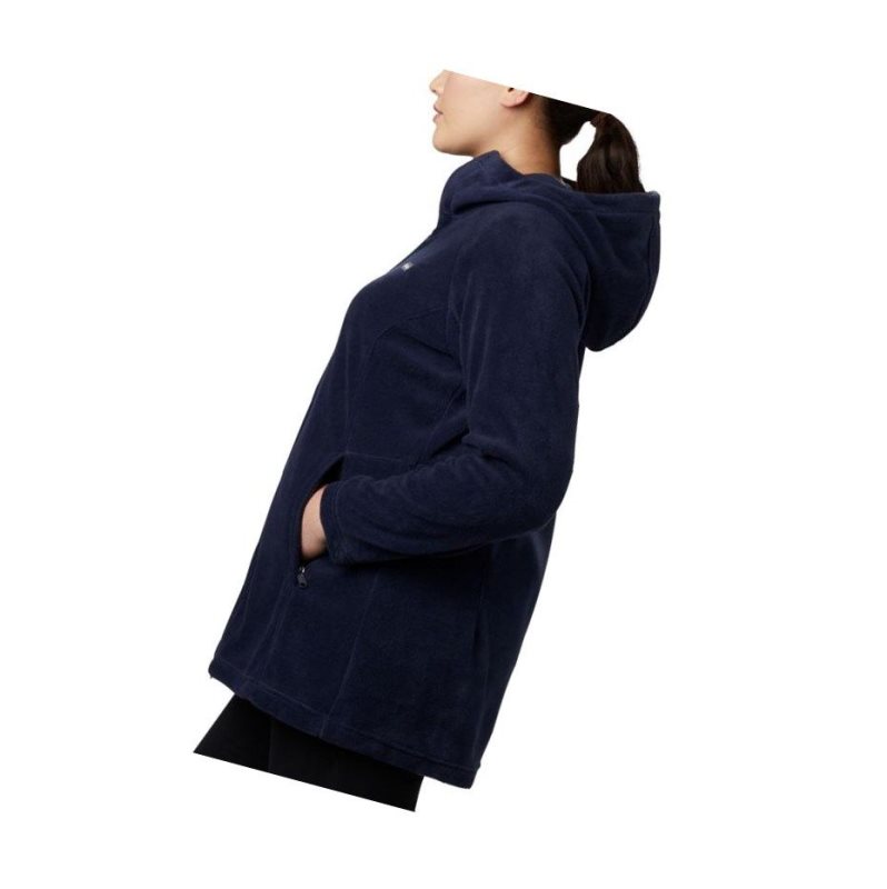 Columbia Benton Springs II Long Plus Size Kapşonlu Kadın Lacivert | 79345-VOGH