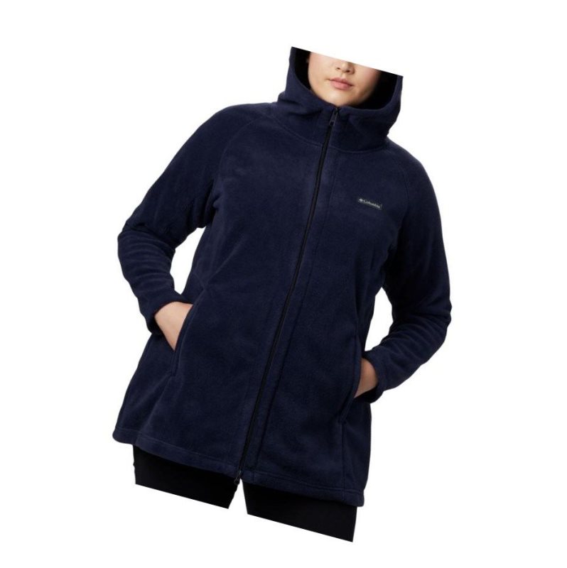 Columbia Benton Springs II Long Plus Size Kapşonlu Kadın Lacivert | 79345-VOGH