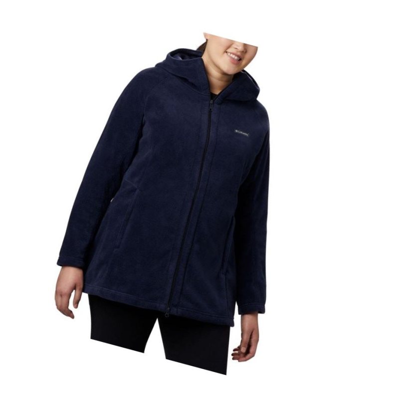 Columbia Benton Springs II Long Plus Size Kapşonlu Kadın Lacivert | 79345-VOGH