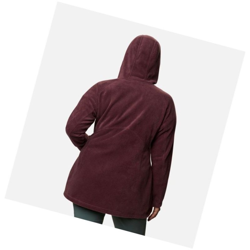 Columbia Benton Springs II Long Plus Size Kapşonlu Kadın Bordo | 63297-AQKB
