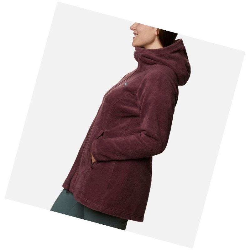 Columbia Benton Springs II Long Plus Size Kapşonlu Kadın Bordo | 63297-AQKB