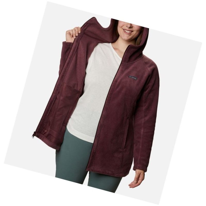 Columbia Benton Springs II Long Plus Size Kapşonlu Kadın Bordo | 63297-AQKB