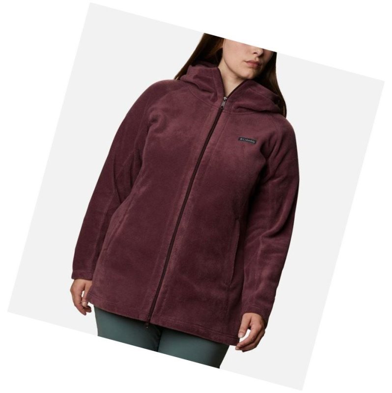 Columbia Benton Springs II Long Plus Size Kapşonlu Kadın Bordo | 63297-AQKB