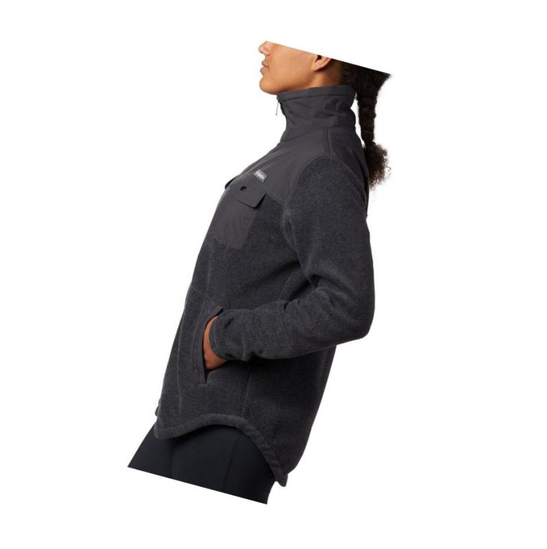 Columbia Benton Springs Overlay Fleece Mont Kadın Koyu Gri | 63812-KVHJ