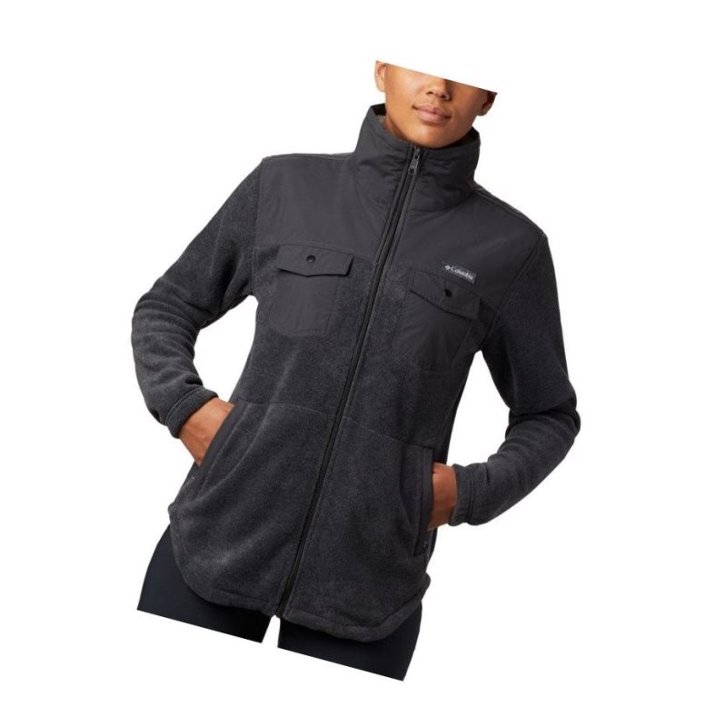Columbia Benton Springs Overlay Fleece Mont Kadın Koyu Gri | 63812-KVHJ