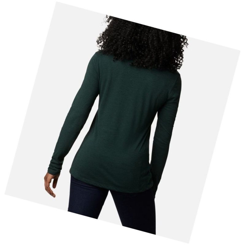 Columbia Blustery Peak Long Sleeve Sweatshirt Kadın Yeşil | 72418-DRIS