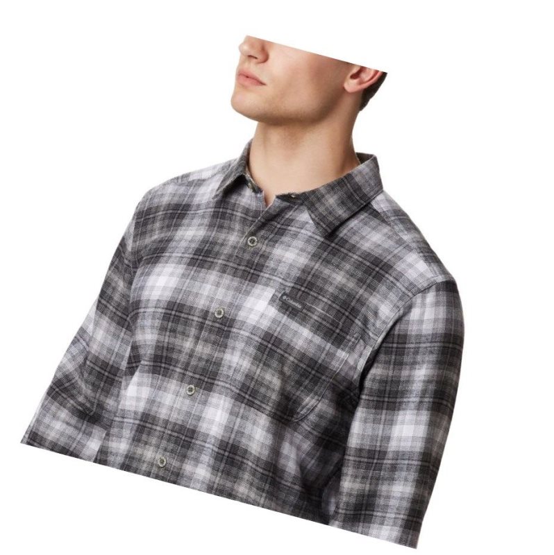 Columbia Boulder Ridge?Long Sleeve Flannel Gömlek Erkek Siyah | 04652-YEDU