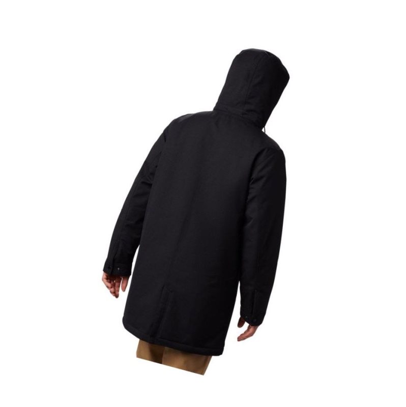 Columbia Boundary Bay Long Insulated Mont Erkek Siyah | 80175-MEAH