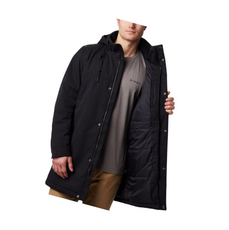 Columbia Boundary Bay Long Insulated Mont Erkek Siyah | 80175-MEAH