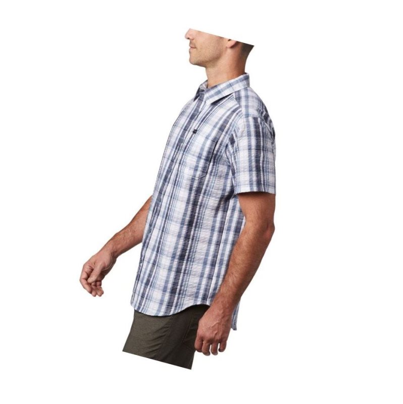 Columbia Brentyn Trail Short Sleeve Seersucker Tall Gömlek Erkek Mavi | 73960-SZOV