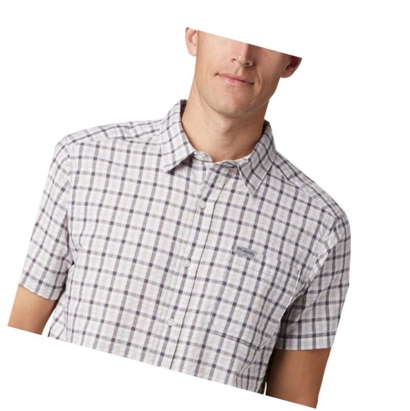 Columbia Brentyn Trail Short Sleeve Seersucker Big Gömlek Erkek Gri | 37501-RBTZ