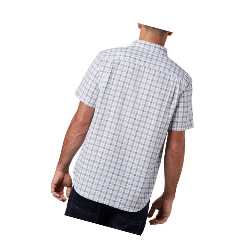 Columbia Brentyn Trail Short Sleeve Seersucker Big Gömlek Erkek Mavi | 36047-CSUI