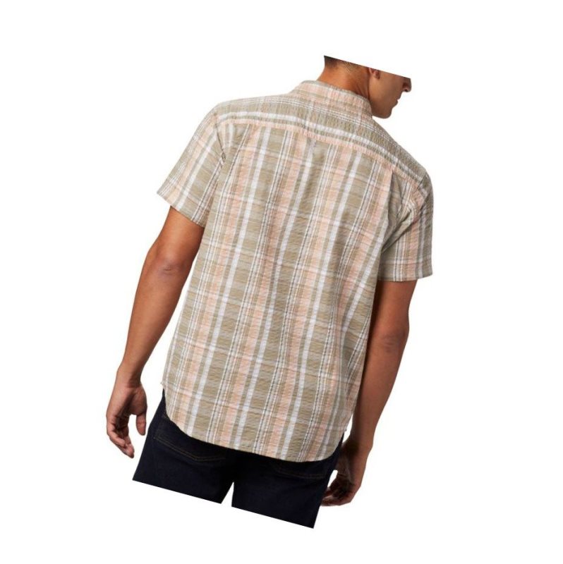 Columbia Brentyn Trail Short Sleeve Seersucker Tall Gömlek Erkek Açık Mercan | 89316-ANUT