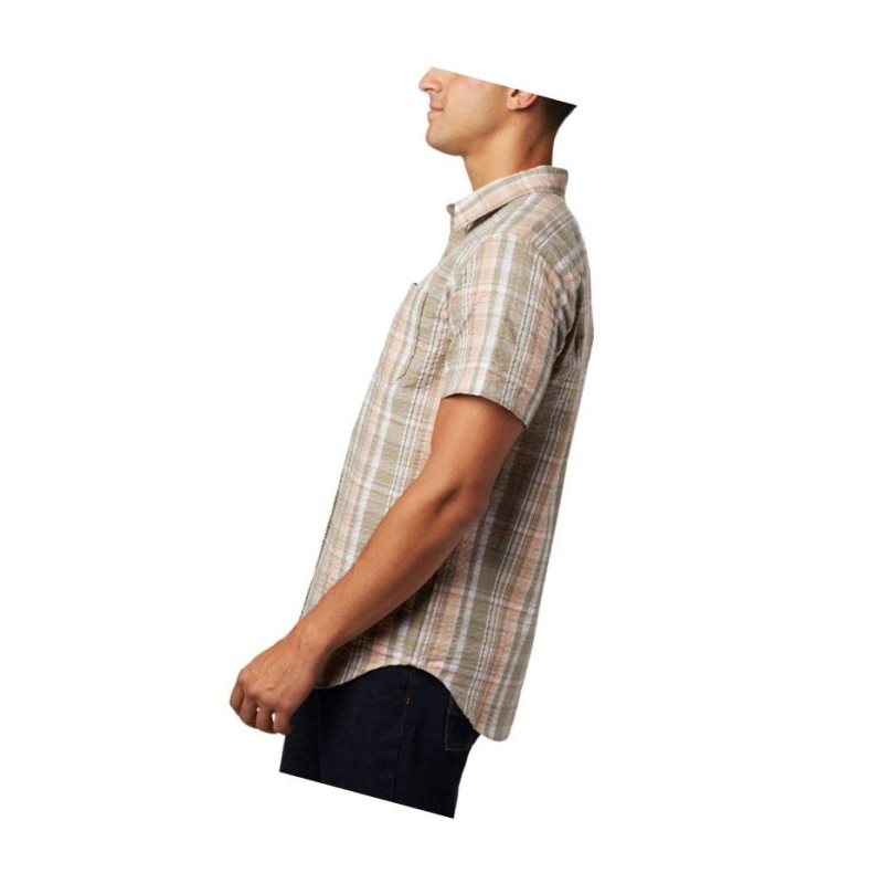 Columbia Brentyn Trail Short Sleeve Seersucker Tall Gömlek Erkek Açık Mercan | 89316-ANUT