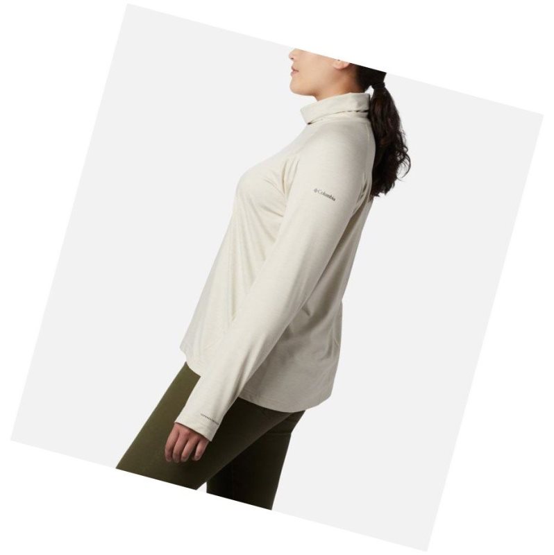 Columbia Bryce Canyon II Turtleneck Plus Size Sweatshirt Kadın Krema | 03721-ZWNF