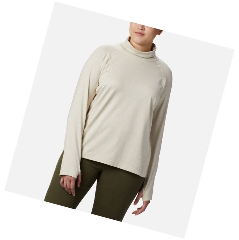 Columbia Bryce Canyon II Turtleneck Plus Size Sweatshirt Kadın Krema | 03721-ZWNF