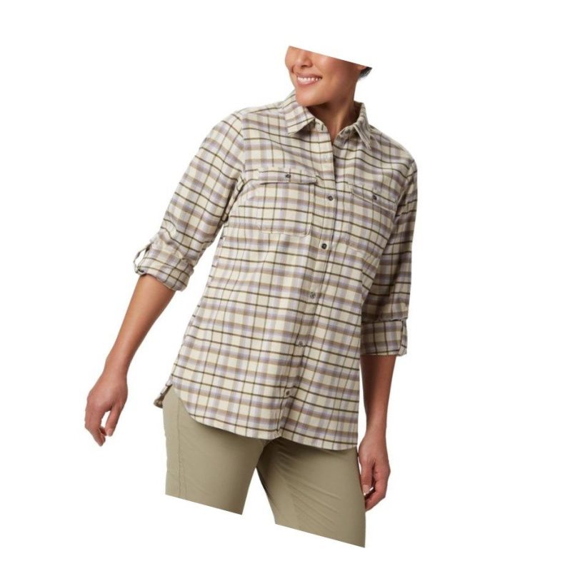 Columbia Bryce Canyon Stretch Flannel Gömlek Kadın Krema | 86904-XMVL