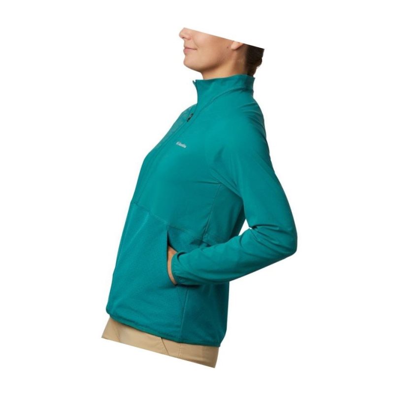 Columbia Bryce Peak Perforated Full Zip Sweatshirt Kadın Açık Yeşil | 51692-NIFA