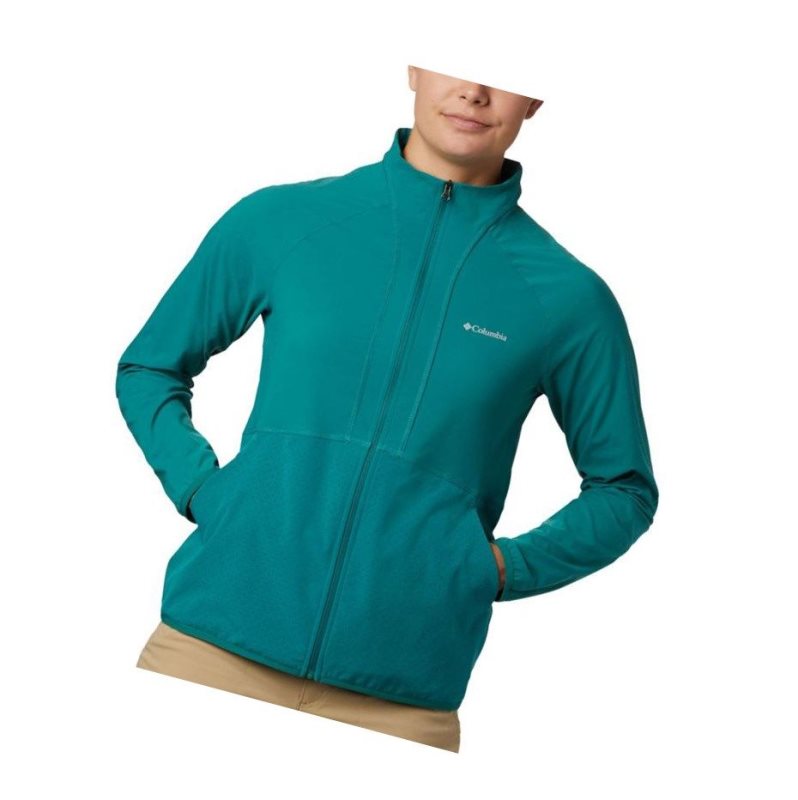 Columbia Bryce Peak Perforated Full Zip Sweatshirt Kadın Açık Yeşil | 51692-NIFA