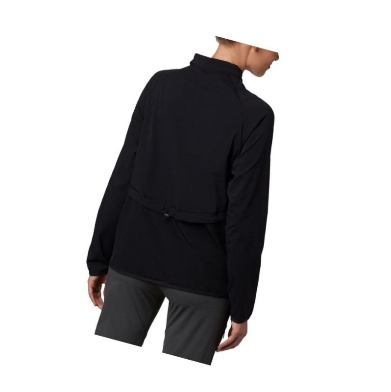 Columbia Bryce Peak Perforated Full Zip Sweatshirt Kadın Siyah | 17962-PVFB