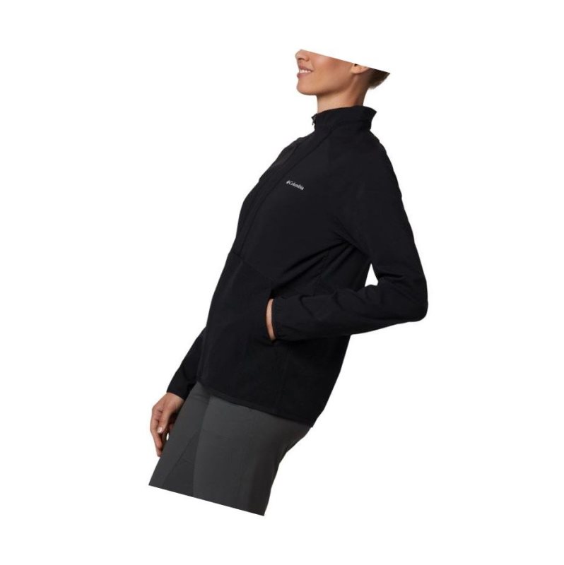 Columbia Bryce Peak Perforated Full Zip Sweatshirt Kadın Siyah | 17962-PVFB
