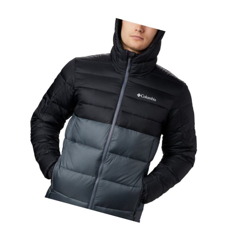 Columbia Buck Butte Insulated Hooded Mont Erkek Koyu Gri Siyah | 19625-HOKG