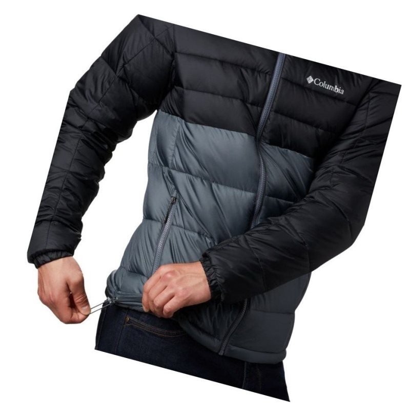 Columbia Buck Butte Insulated Hooded Mont Erkek Koyu Gri Siyah | 19625-HOKG